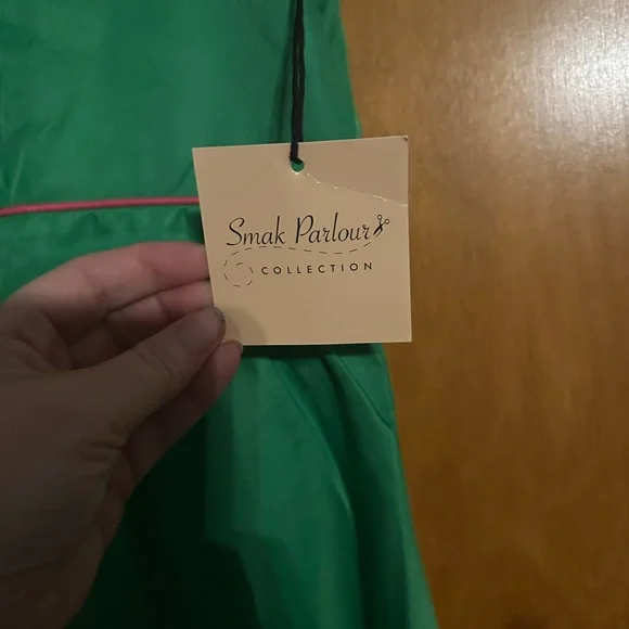 Unique Vintage Green and Pink Dress - Picture 9 of 12